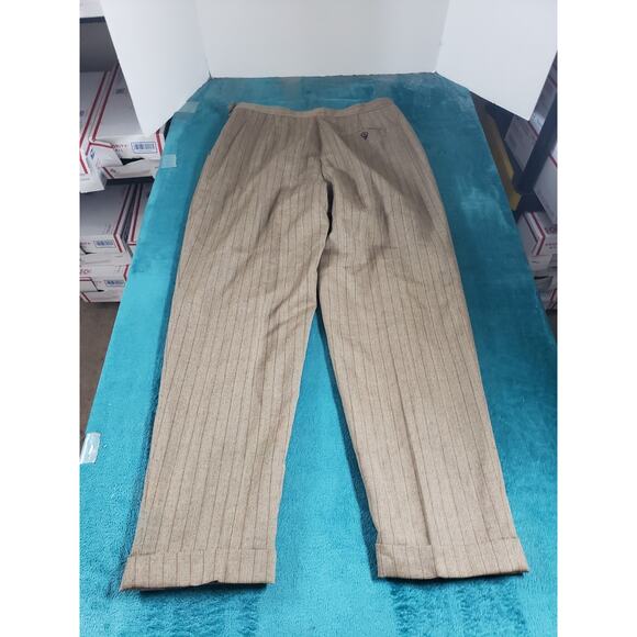 Lauren Ralph Lauren Dress Pants Size 14 Womens Brown Stretch Straight Wool - Picture 10 of 12